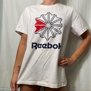 Reebok white graphic Tee